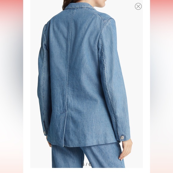 Margot Cotton & Linen Denim Blazer NWT - Picture 5 of 10